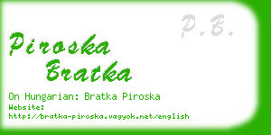 piroska bratka business card